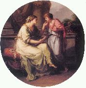 Angelica Kauffmann Papirius Pratextatus Entreated by his Mother to Disclose the Secrets of the Deliberations of the Rom oil on canvas